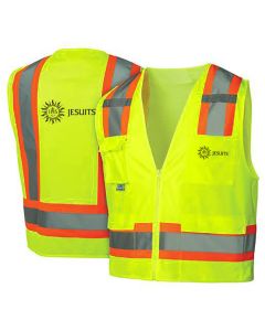 Class 2 Solid Front with Mesh Back Safety Vest